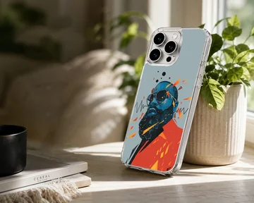 Digital illustration of musical icon Black Coffee on phone case — Lifestyle