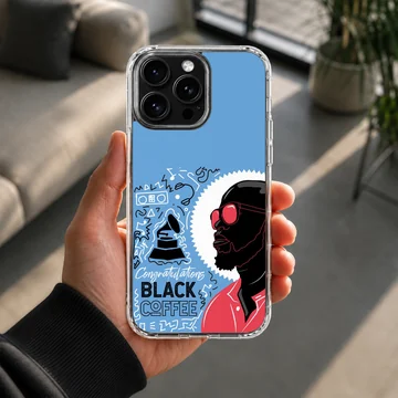 Black Coffee music icon digital illustration on phone case — Lifestyle