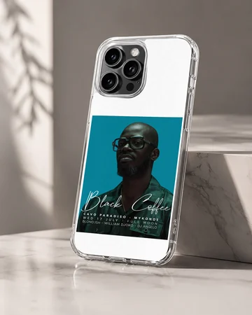 Black Coffee music artist portrait on phone case — Hero