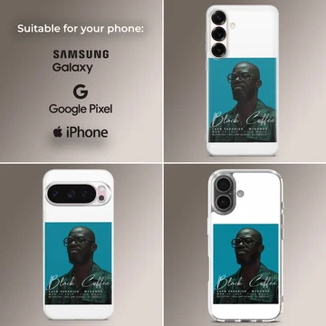 Black Coffee music artist portrait on phone case — Collage