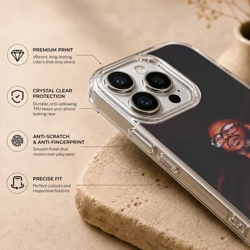 Black Coffee iconic portrait on phone case — Info