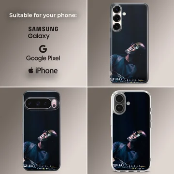 Black Coffee DJ in a cool pose on phone case. — Collage