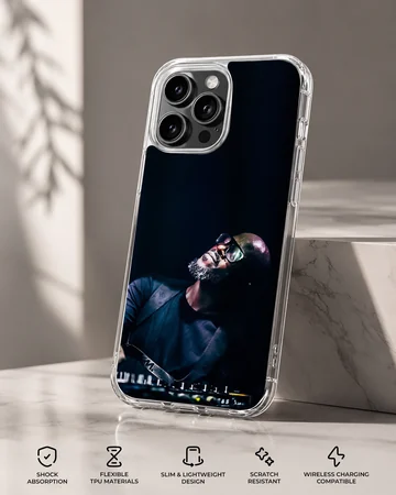 Black Coffee DJ in a cool pose on phone case. — Specs