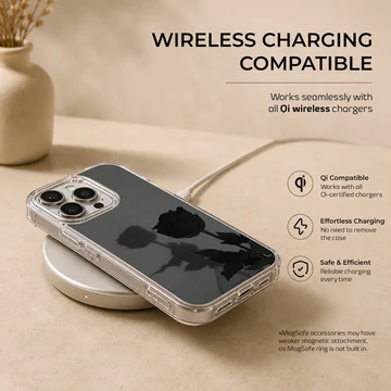 Black flower shadow artistic design on phone case — Charging