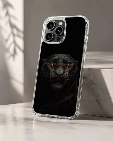 Black Panther animal design on phone case