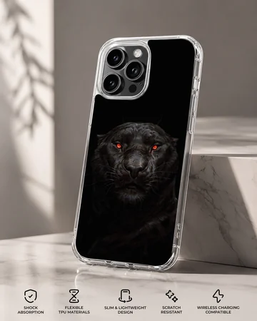 Black Panther animal design on phone case — Specs