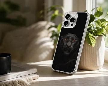 Black Panther animal design on phone case — Lifestyle