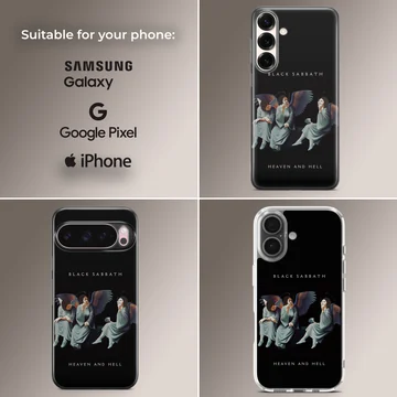 Black Sabbath Heaven and Hell illustration on phone case — Collage