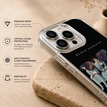 Black Sabbath Heaven and Hell illustration on phone case — Info