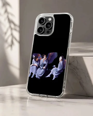 Black Sabbath angels illustration on phone case