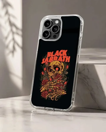 Black Sabbath band art on a stylish phone case