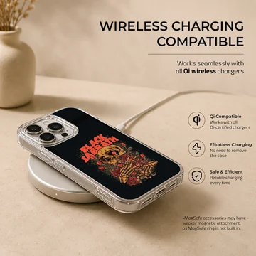 Black Sabbath band art on a stylish phone case — Charging