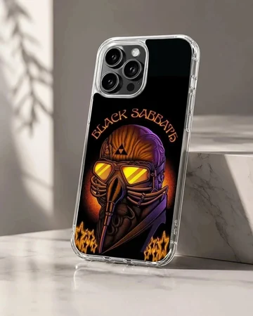 Black Sabbath inspired artwork on phone case