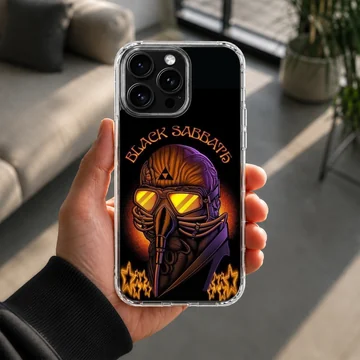 Black Sabbath inspired artwork on phone case — Lifestyle