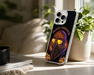 Black Sabbath inspired artwork on phone case — Lifestyle