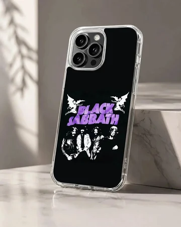 Black Sabbath band artwork on phone case
