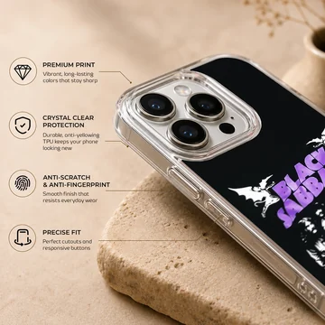Black Sabbath band artwork on phone case — Info