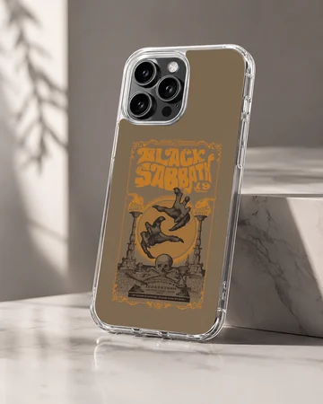 Black Sabbath phone case with vintage poster art design — Hero