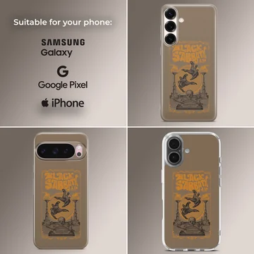 Black Sabbath phone case with vintage poster art design — Collage