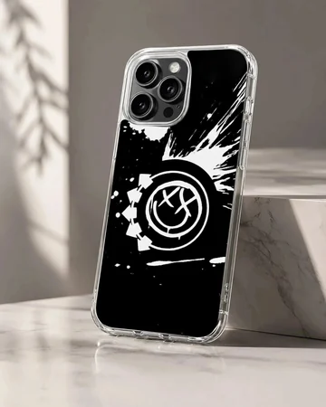 Bold black and white Blink 18 design on phone case