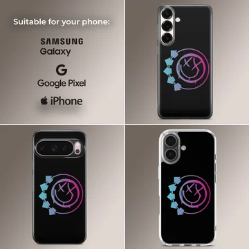 Blink 18 logo with arrows on a phone case — Collage