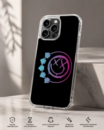 Blink 18 logo with arrows on a phone case — Specs