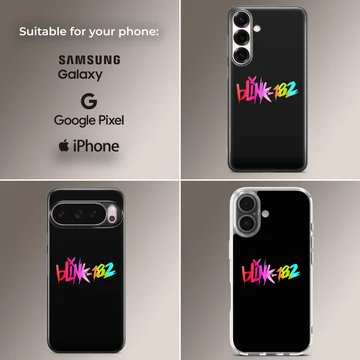 Bold typography Blink 18 design on phone case — Collage