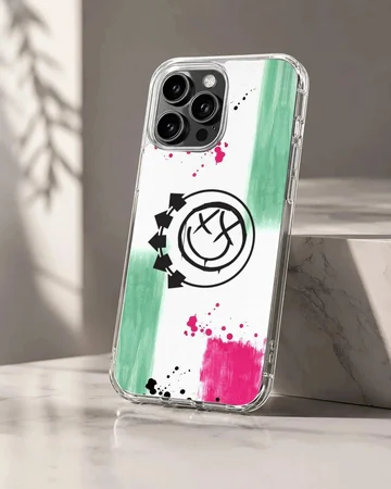 Blink 18 inspired phone case with bold logo design