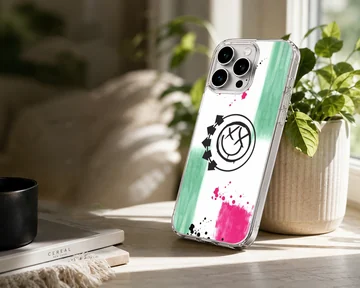 Blink 18 inspired phone case with bold logo design — Lifestyle