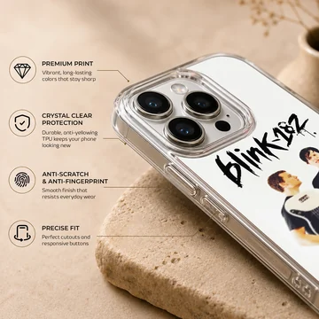 Blink 18 band image printed on phone case — Info