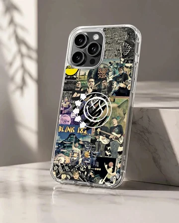 Blink 18 band photo collage phone case