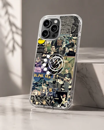 Blink 18 band photo collage phone case — Hero