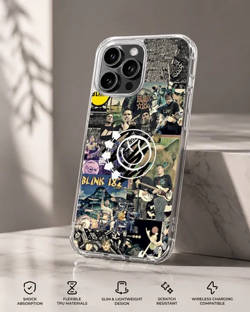 Blink 18 band photo collage phone case — Specs