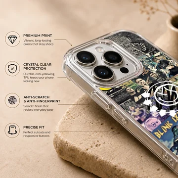 Blink 18 band photo collage phone case — Info