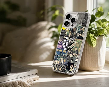 Blink 18 band photo collage phone case — Lifestyle