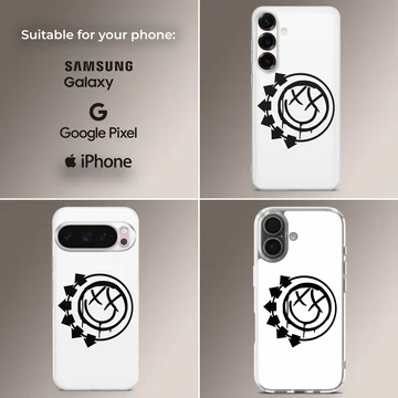 Blink 18 inspired black and white cool design on phone case — Collage