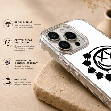 Blink 18 inspired black and white cool design on phone case — Info