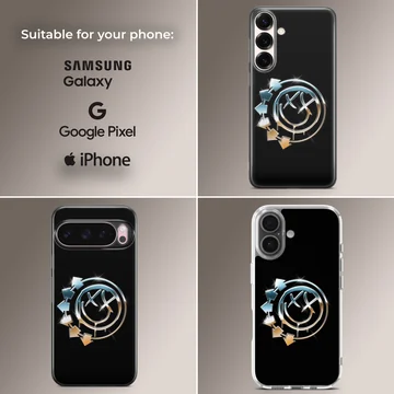 Blink 18 band logo design phone case — Collage