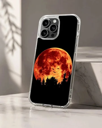 Blood Moon phone case featuring a surreal night scene with vivid colors.