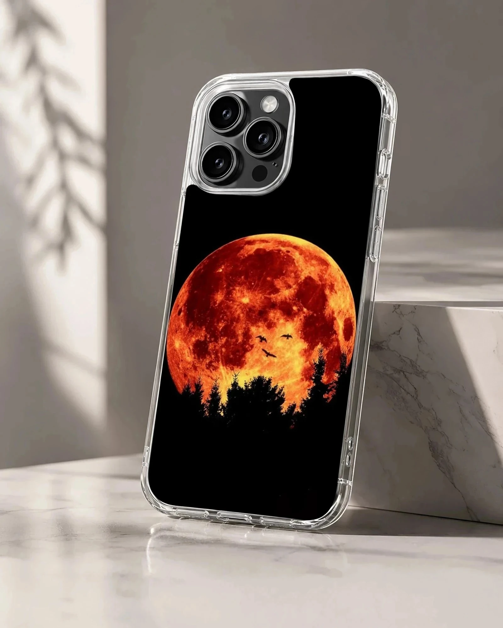 Blood Moon phone case featuring a surreal night scene with vivid colors.