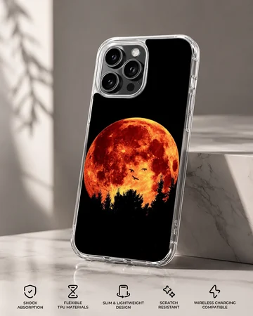 Blood Moon phone case featuring a surreal night scene with vivid colors. — Specs