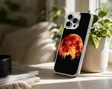 Blood Moon phone case featuring a surreal night scene with vivid colors. — Lifestyle