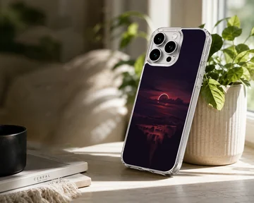 Surreal Blood Moon landscape artwork phone case. — Lifestyle