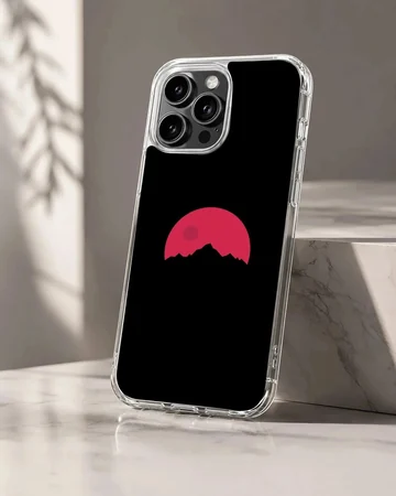 Blood Moon design with surreal landscape on phone case
