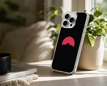 Blood Moon design with surreal landscape on phone case — Lifestyle