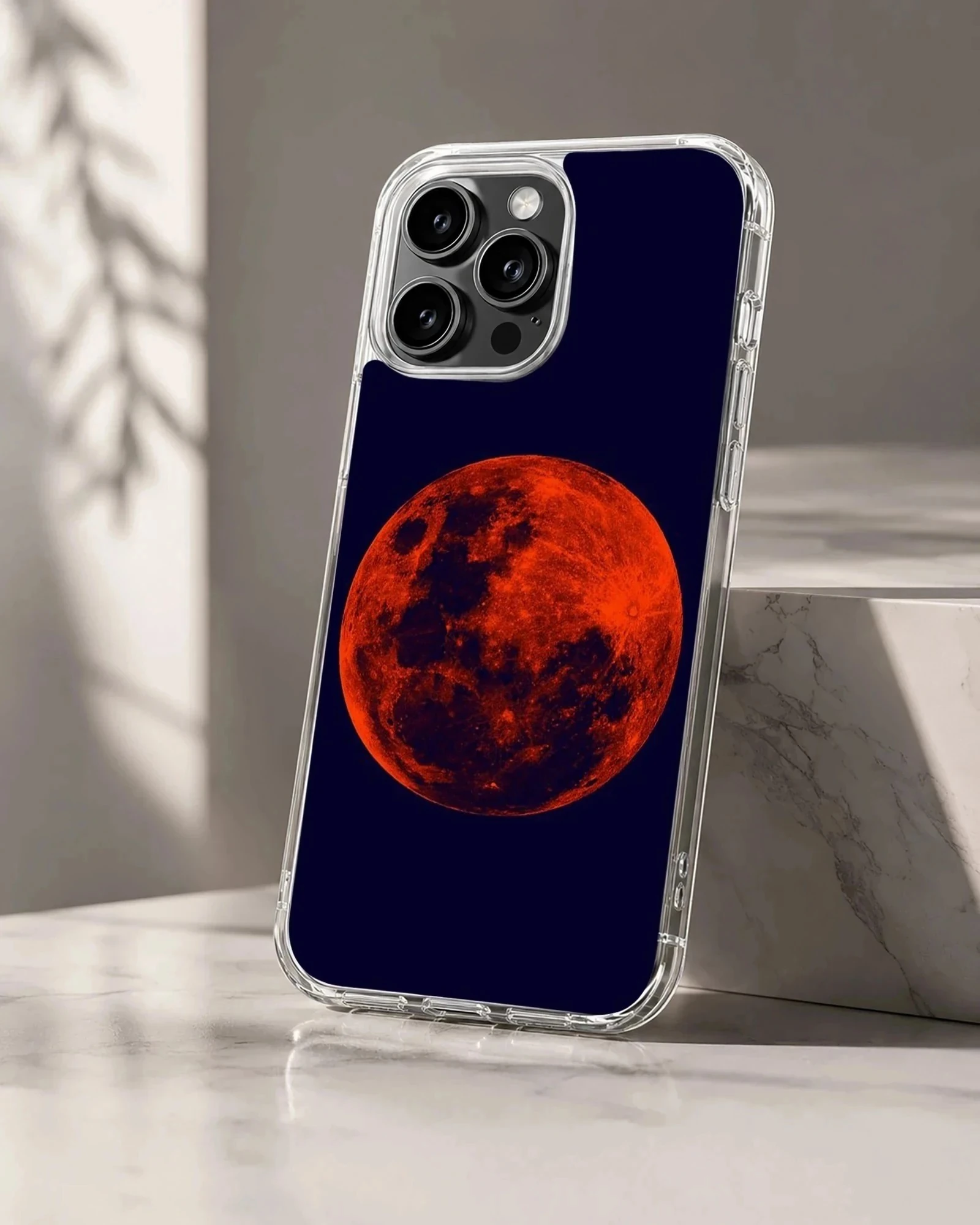 Blood Moon design on a phone case showcasing a surreal visual