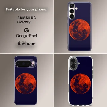 Blood Moon design on a phone case showcasing a surreal visual — Collage