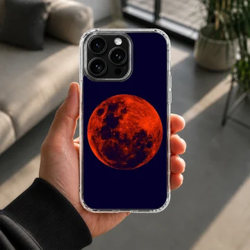 Blood Moon design on a phone case showcasing a surreal visual — Lifestyle