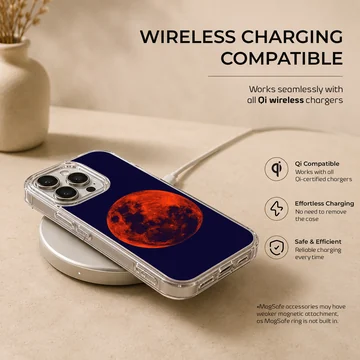 Blood Moon design on a phone case showcasing a surreal visual — Charging