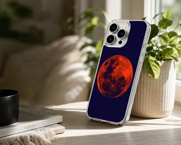 Blood Moon design on a phone case showcasing a surreal visual — Lifestyle